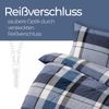 Feinbiber Bettwäsche-Set für den Winter 2-teilig 135x200/80x80 cm Blau (Kariert) Bild 3