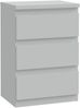 Forte EDMORE Kommode 40 45, moderner Nachttisch mit 3 Schubladen, Beistelltisch, Holzwerkstoff, Secret Grey, 41,8 cm breit x 61,5 cm hoch x 32,2 cm tief Bild 3