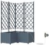 vidaXL Garten-Pflanzgefäß 3 pcs Hellgrau 80 x 80 x 142 cm Kunststoff 42002900 Bild 2