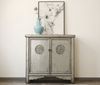 Asiatisches Schränkchen Hellgrau Kommode vintage Sideboard asiatisch Kolonial-Stil Antik-Stil Wandschrank orientalisch Fernost shabby-chic Landhaus Bild 3