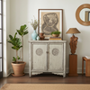 Asiatisches Schränkchen Hellgrau Kommode vintage Sideboard asiatisch Kolonial-Stil Antik-Stil Wandschrank orientalisch Fernost shabby-chic Landhaus Bild 5