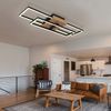 LED Deckenleuchte, Holzoptik, schwarz, beweglich, L 60 cm Bild 4