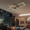 LED Deckenleuchte, Holzoptik, schwarz, beweglich, L 60 cm Bild 2
