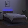 vidaXL Boxspringbett mit Matratze & LED Taupe 90x200 cm Stoff 3133449 Bild 4