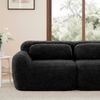 Flieks 3-Sitzer Sofa, U-förmiges Sofa, Schlafsofa, rahmenlos modular mit 2 Ottoman & 3 Kissen, rutschfester Boden, Plüsch, Schwarz Bild 5