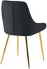2er Set Esszimmerstuhl PUNAR - Samt Schwarz 50x53x86 cm Gold | Essstühle Esszimmerstühle Küchenstühle Wohnzimmerstühle Bild 5