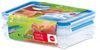 EMSA Clip & Close Frischhaltedose, rechteckig, 2 X 0,6 L, Aufschnittboxsystem mit Deckel, Aufbewahrungsbox, 100 Prozent dicht, spülmaschinen-, gefrier-, mikrowellenfest, Transparent, Blau, 513576 Bild 2