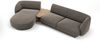 Micadoni Modulares Sofa Miley mit Recamiere 3-Sitzer Links Chenille Haga Grau Bild 2