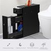 Schmaler Nischenregal mit Schubladen Badschrank aus Holz Seitenschrank Schwarz Bild 5
