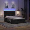 vidaXL Ottoman-Bett mit Matratze & LEDs Schwarz 140x200 cm Stoff 3314178 Bild 3