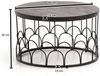 Couchtisch 60x60x36cm Mango Massivholz Metall Schwarz Rund Industrial Design Bild 4