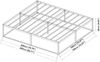 Metallbett Trerunta mit Matratze 180 x 200 cm Stahl Schwarz [en. casa] Bild 3