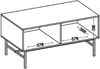 Selsey 'Oktio' TV-Möbel 2-türig, schwarz-graphit, ca. 50 x 121 x 41 cm Bild 5