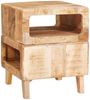 vidaXL Beistelltisch mit Regal Braun 40 x 40 x 49 cm Massivholz Mango 4104553 Bild 3