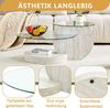 i@home Glastisch Italienischer zweischichtiger Couchtisch (1 Tisch), hochwertiges MDF-Material, eine Vielzahl von Farbenauswahlen Bild 3