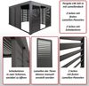 Mendler 'HWC-L46' Alu Pergola, Aluminium Anthrazit, 220 x 400 x 300 cm Bild 2