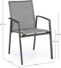 Gartenstuhl Seruci aus Aluminium und Textilene, stapelbar mit Armlehnen, anthrazit, für Outdoor Bild 2
