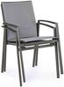 Gartenstuhl Seruci aus Aluminium und Textilene, stapelbar mit Armlehnen, anthrazit, für Outdoor Bild 5