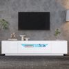 Fernsehschrank, Standfernsehschrank Lowboard mit 2 Schubladen und 2 Schränken Hochglanz-TV-Schrank mit LED-Leuchten TV-Board Fernsehtisch Geeignet für 75-Zoll-Fernseher Weiß, 180 x 40 x 45 cm Bild 5