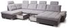 Couchgarnitur REMON mit Schlaffunktion Ottomane Rechts Grau/ Hellgrau Bild 4