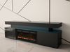 Mirjan24 'EF 2D Serkuzo' TV-Lowboard mit Kamin, MDF schwarz (hochglanz/matt), 59 x 41 x 190 cm Bild 5