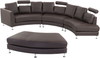 Sofa Leder braun rund ROTUNDE Bild 4