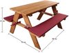 Coemo Kinder-Sitzgruppe Picknicktisch mit Polster Spieltisch Gartentisch Holz Bild 3