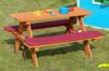 Coemo Kinder-Sitzgruppe Picknicktisch mit Polster Spieltisch Gartentisch Holz Bild 2