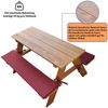 Coemo Kinder-Sitzgruppe Picknicktisch mit Polster Spieltisch Gartentisch Holz Bild 4
