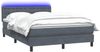 vidaXL Boxspringbett mit Matratze & LED Dunkelgrau 160x210 cm Samt 3317272 Bild 3