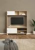 Dmora Fernsehschrank Nicosia, Ständer für Wohnzimmerfernseher, Niedriges Wohnzimmer-Sideboard, TV-Ständerbasis, 159x48 h181 cm, Eiche und Weiß Bild 2