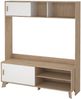 Dmora Fernsehschrank Nicosia, Ständer für Wohnzimmerfernseher, Niedriges Wohnzimmer-Sideboard, TV-Ständerbasis, 159x48 h181 cm, Eiche und Weiß Bild 5