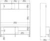 Dmora Fernsehschrank Nicosia, Ständer für Wohnzimmerfernseher, Niedriges Wohnzimmer-Sideboard, TV-Ständerbasis, 159x48 h181 cm, Eiche und Weiß Bild 3
