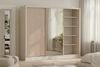 Deine Möbel 24 Schwebetürenschrank NEW YORK LUX Kleiderschrank mit Spiegel und Lamellen, 250 oder 203 cm (Set, 1-St, ideal für Schalfzimmer & Flur) in Kaschmir, modern, mit viel Stauraum Bild 3