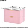 Merax Waschtischunterschrank, Hängendes Einzelbecken-Waschschrank mit Waschbecken, doppelter Aufbewahrung, feuchtigkeitsbeständigem MDF, schmutzresistenter Keramikwaschbecken, Rosa Bild 4