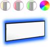 vidaXL LED-Badezimmerspiegel Schwarz Eichen-Optik 100 x 8,5 x 37 cm 862548 Bild 3