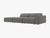Micadoni Sofa Jodie 3-Sitzer Links Samt Bluvel Hellgrau Bild 2
