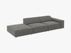 Micadoni Sofa Jodie 3-Sitzer Links Samt Bluvel Hellgrau Bild 3