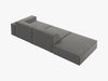 Micadoni Sofa Jodie 3-Sitzer Links Samt Bluvel Hellgrau Bild 4