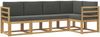 vidaXL Outdoor-Sofagarnitur mit Kissen 5 pcs Weiß und Anthrazit 3387616 Bild 2