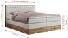 Boxspringbett AMORE KING, Doppelbett mit Multipocket-Matratze, Polsterbett mit Kopfstütze - 200 x 200 cm - Weiß Kunstleder - H3 Bild 5