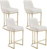WAHSON OFFICE CHAIRS Barhocker Samt 2/4er Set Küchenhocker mit Lehne Bild 4