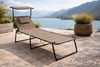 Linder Exclusiv GmbH Gartenliege Sonnenliege XXL klappbar mit Sonnendach Gartenliege verstellbar 150kg, Faltbare Gartenliege XXL mit Sonnendach, XXL Sonnenliege klappbar mit Sonnendach Gartenliege Relaxliege, 4-fach verstellbare Rückenlehne, klappbar, ... Bild 4