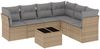 vidaXL 7-tlg. Garten-Sofagarnitur mit Kissen Beige Poly Rattan 3217689 Bild 2
