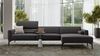 Sofanella Eckcouch SALERNO Stoffbezug Eckgarnitur Ecksofa in Dunkelgrau XL: 308 x 157 Breite x 97 Tiefe Bild 4
