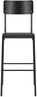 vidaXL Barhocker 4 Stk. Schwarz Massives Sperrholz Stahl 3054566 Bild 3