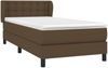 vidaXL Boxspringbett mit Matratze Dunkelbraun 90x190 cm Stoff 3126528 Bild 3