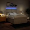 vidaXL Boxspringbett mit Matratze Creme 140x200 cm Stoff 3292809 Bild 5