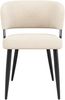 Merax Esszimmerstuhl(Set, 2 St), 2er Set,Schminkstuhl Frisiertisch Ergonomischer Stuhl, Leichter Luxusstuhl Gebogene Rückenlehne, Flanell, Beige Bild 5