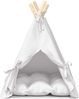 vidaXL Haustier-Tipi mit Kissen Weiß 40 x 40 x 50 cm Polyester 42020252 Bild 5